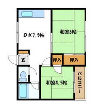 ハイツ国立の物件間取画像